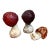 Vintage Glazed Ceramic Mushrooms - Set of 3 For Sale