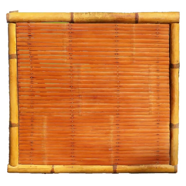 Mid-Century Modern Boho Chic Midcentury Bamboo / Rattan Folding Table For Sale - Image 3 of 5
