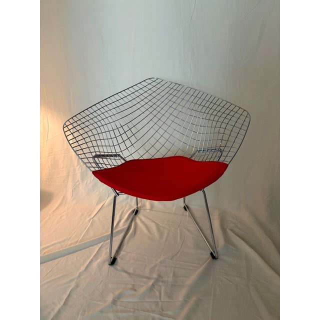 Harry Bertoia Vintage Attributed to Knoll Bertoia Diamond Lounge Chair For Sale - Image 4 of 4