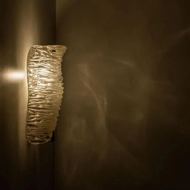 Glass and Brass Wall Light by J. T. Kalmar, 1960s For Sale - Image 15 of 18