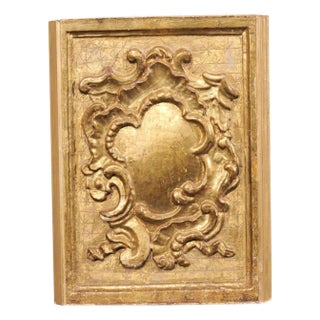 French 19th C. Gilt Rocaille Wall Plaque For Sale