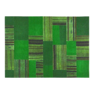 Vintage Turkish Hand Knotted Patchwork Kilim, 4'1x5'8 For Sale