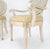 Set of 7 Swedish White Wash Paint Decorated Oval Cane Backs Dining Chairs NICE! For Sale - Image 9 of 11