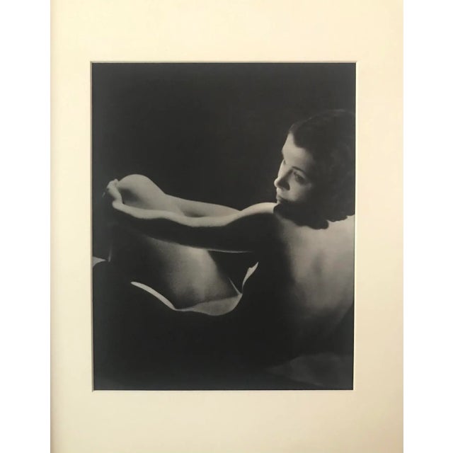 Vintage, original photogravure of a nude female by John Everard. C.1930s. Classic art deco design elements are evident in...