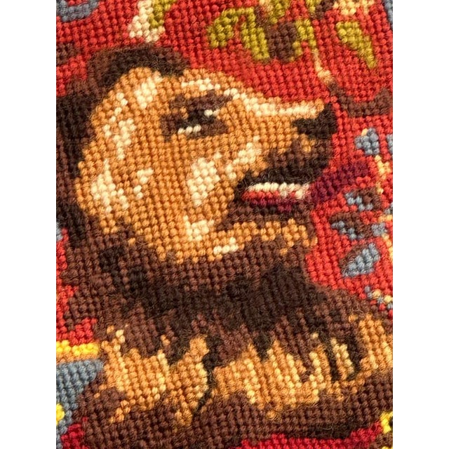 Vintage French Needlepoint Tapestry Lady and Licorn Taste, 1970s For Sale - Image 15 of 18