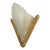 1990s French Art Deco Brass & Frosted Glass Shield Shaped Wall Sconces - A Pair For Sale - Image 5 of 9