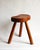 Folk Art Oak Tripod Stool in the style of the Marolles Artisans, 1950s For Sale - Image 4 of 13