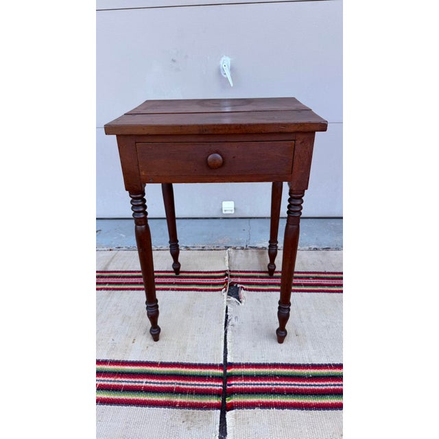 Antique Sheraton Walnut One-Drawer Stand, Chester County Pa, Circa 1820-1840 For Sale - Image 16 of 18