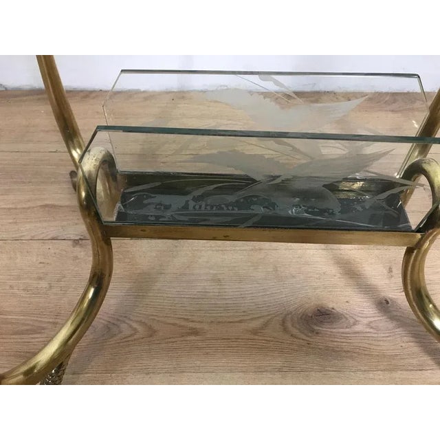 Brass Glass Coffee Table For Sale - Image 3 of 12