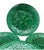 French Country Set of Six Green Majolica Grapes Plates Salins Circa 1880 For Sale - Image 3 of 7