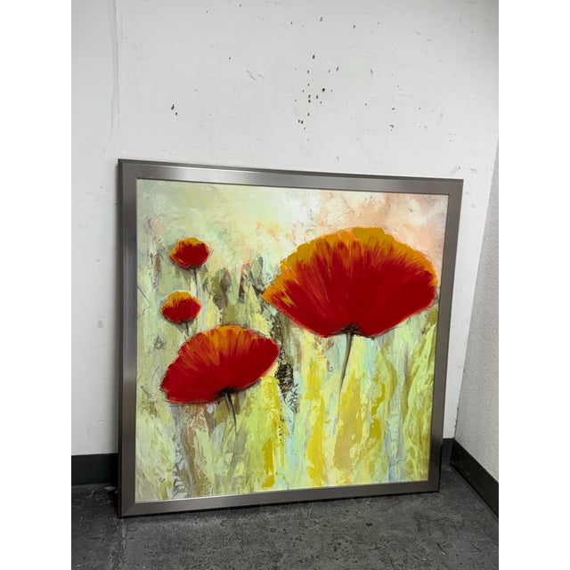 Design Plus Gallery presents a Signed Painting of the California Poppies. A gorgeous piece to fill your room with color...