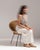 1960s French Mid- Century Modern Rattan Woven Chair with Upholstered Seat For Sale - Image 4 of 15
