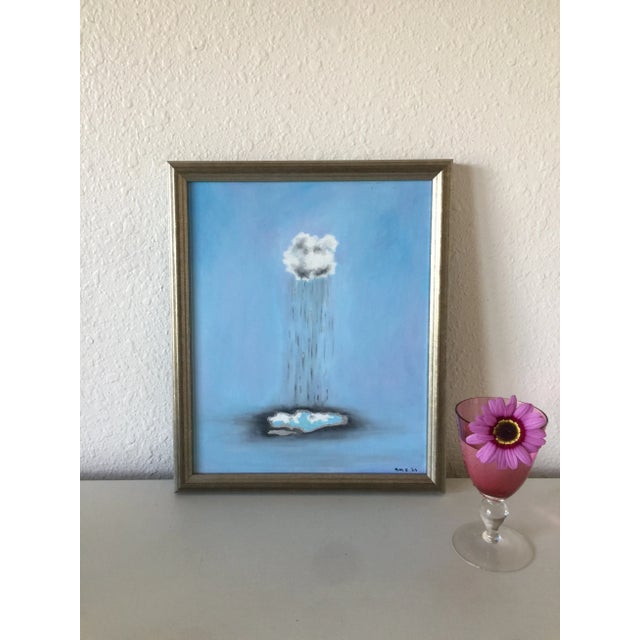 "Reflection of Joy" Contemporary Original Abstract Surrealist Oil Painting by Natalie Mitchell/Sette Design For Sale - Image 4 of 5