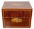 Danish 1840s Mahogany Box with Ash Shell Marquetry, Banding and Lateral Handles For Sale