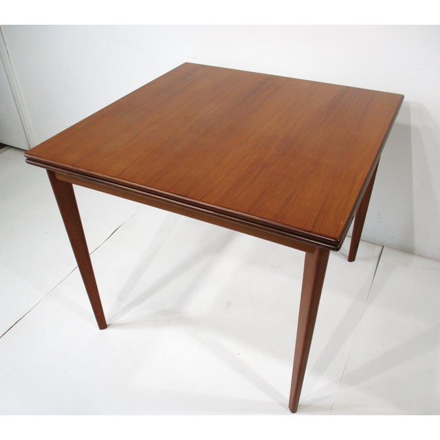 Walnut Folding Dining or Game Table in the Style of Dunbar For Sale - Image 9 of 12
