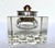 Traditional Vintage Cut Crystal Inkwell W/Brass Lid and Red Gemstone For Sale - Image 3 of 12
