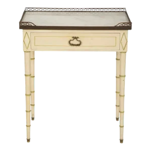 A Regency Style French Faux Bamboo Side Table