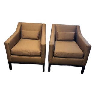 Pair of Custom Armchairs in Jim Thompson Silk Upholstery For Sale