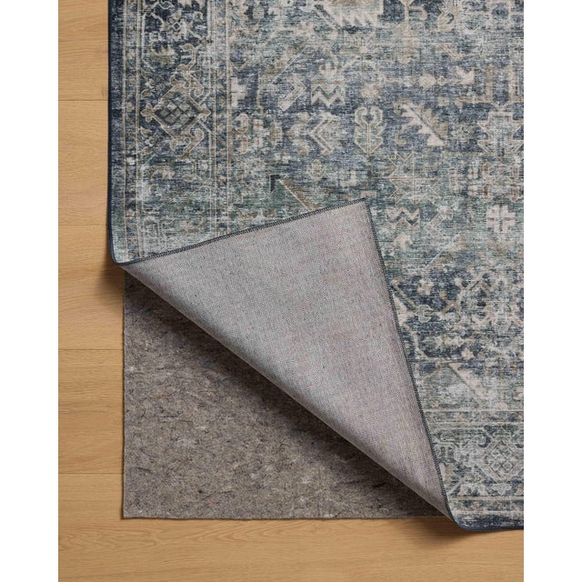 Amber Lewis x Loloi Josie Ocean / Natural 18" x 18" Machine Washable Sample Rug For Sale In Dallas - Image 6 of 7