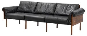 Ateljee Sofa in Rosewood by Yrjö Kukkapuro for Haimi, Finland, 1960s