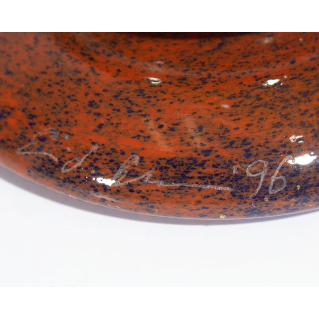 Glass Signed 1996 Art Glass Decanter Bottle by Eric Bladholm For Sale - Image 7 of 8