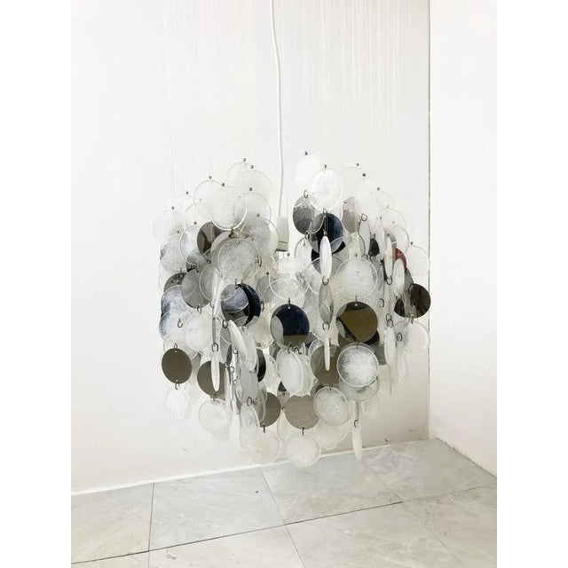 Mid-Century Modern Mid-Century Glass Chandelier, 1970s For Sale - Image 3 of 11