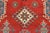Kazak Rug 8'2'' X 9'8'' Red Wool Geometric Hand-Knotted Oriental Carpet For Sale - Image 9 of 12