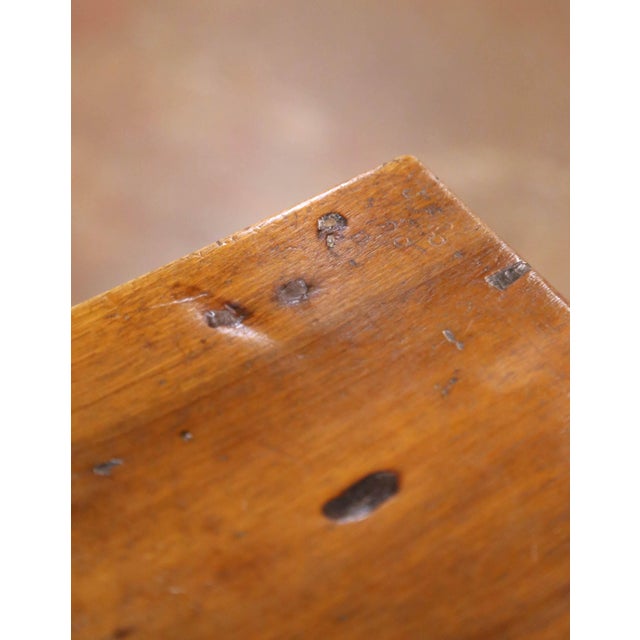 Wood 19th Century French Louis Philippe Walnut Side or Bedside Table With Drawer For Sale - Image 7 of 12