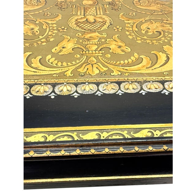 Antique Papier Mache Tray on Stand, 1875 For Sale - Image 6 of 16