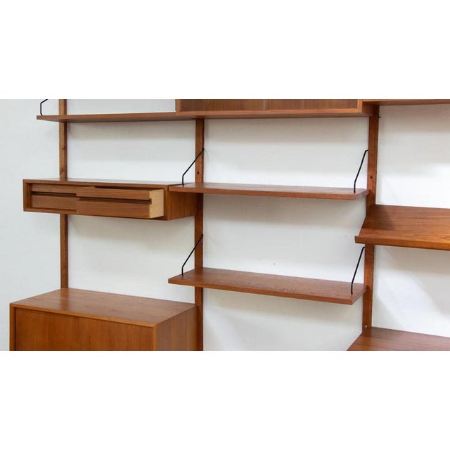 Black Danish Royal System Wall Unit by Poul Cadovius, 1940s For Sale - Image 8 of 10