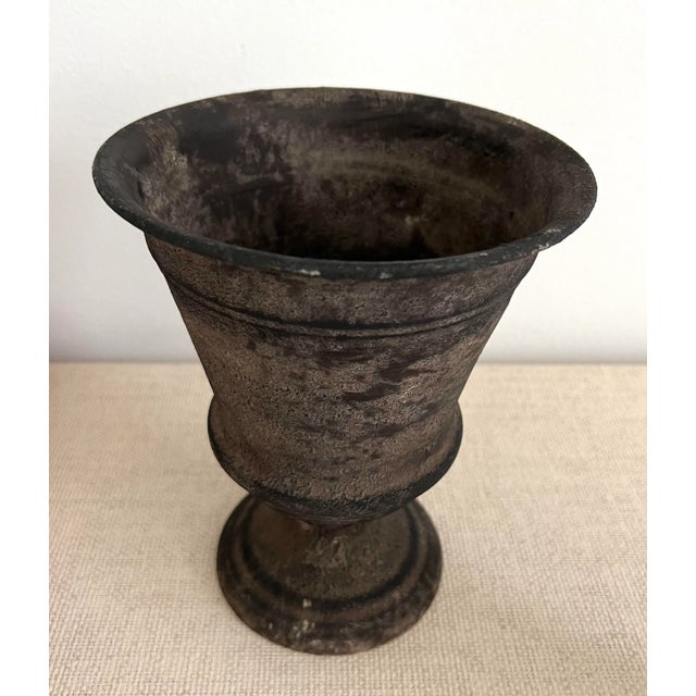 Metal French Metal Urn Cachepot For Sale - Image 7 of 8