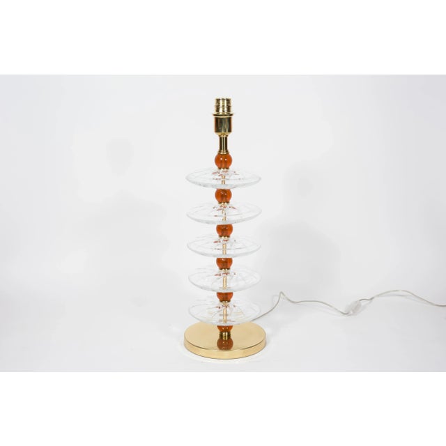 Murano Glass Table Lamps in the Style of Gino Cenedese, 1980s, Set of 2 For Sale - Image 6 of 7