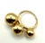 Modern Modernist Triple Sphere Ring in 18k Yellow Gold For Sale - Image 3 of 7