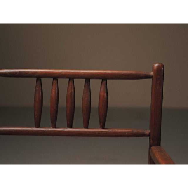 Brutalist Wood and Straw Armchair, France, 1950 For Sale - Image 15 of 18