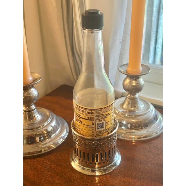 Wilcox Silver Plate Co. Vintage Wilcox 6812 Art Deco Silver Plate Condiment Holder or Jar Sleeve For Sale - Image 4 of 10