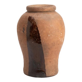 Antique Late Edo Period Japanese Bizen/Iga Ware Tsubo Jar, 18" Tall, 25.4 LBS For Sale