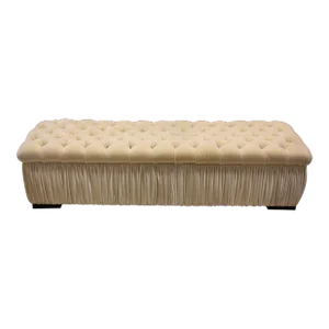 Danny Cannon Custom Upholstery, Inc French Tufted Bench With a Sheer Bend