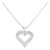 .925 Sterling Silver 1.00 Cttw Diamond Heart 18" Pendant Necklace (I-J Color, I2-I3 Clarity) For Sale