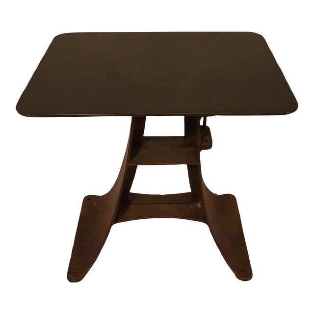 Industrial Steel Factory Side Table For Sale