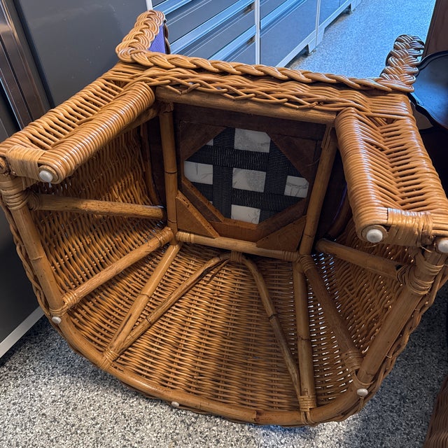Lacor ‘90s Vintage Wicker Dining Chairs For Sale - Image 11 of 12