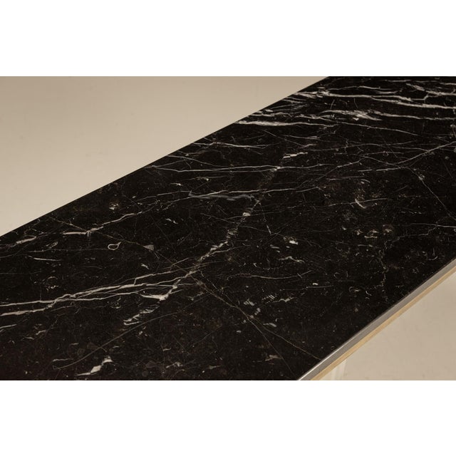 Console Table in Acrylic Glass, Brass and Marble from Belgochrom, 1970s For Sale - Image 12 of 13