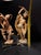 Vintage Italian Fontanini- Asian Warrior and Musician Figurine Set Mid-Century Hand-Painted Sculptures on Marble Bases For Sale - Image 9 of 12