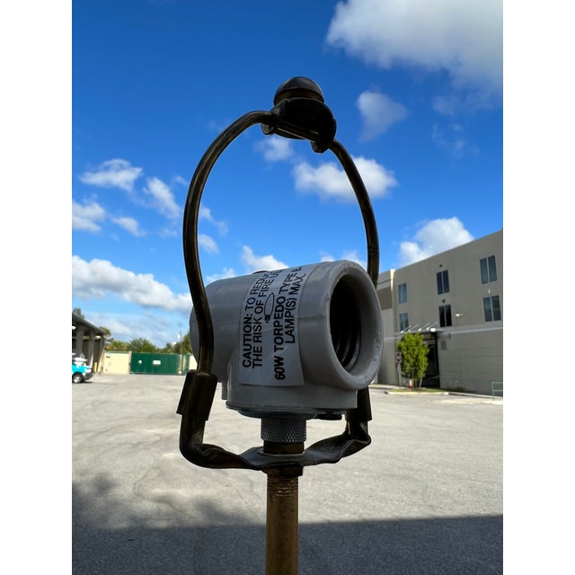 Pair of 1960s Gold Leaf Art Deco Lamps For Sale In West Palm - Image 6 of 9