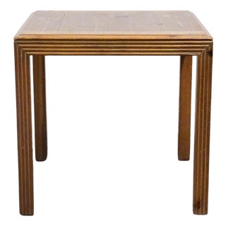 Henredon Furniture Solid Knotty Pine Rustic Contemporary 26" Square Accent End Table 4900-42 For Sale