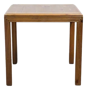 Henredon Furniture Solid Knotty Pine Rustic Contemporary 26" Square Accent End Table 4900-42