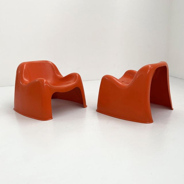 Orange Toga Chair by Sergio Mazza for Artemide, 1960s For Sale - Image 10 of 14