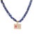 Love You Enamel Heart Pendant Blue Choker Necklace For Sale - Image 10 of 10