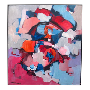 1969 Abstract Oil on Canvas Painting by George Coggeshall