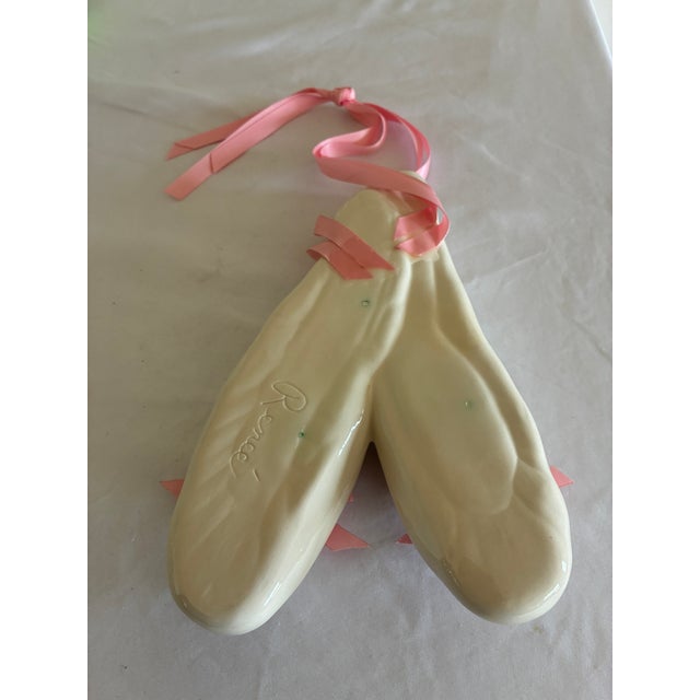 Vintage Ceramic Ballet Slippers Decor, Signed For Sale In Oklahoma City - Image 6 of 7