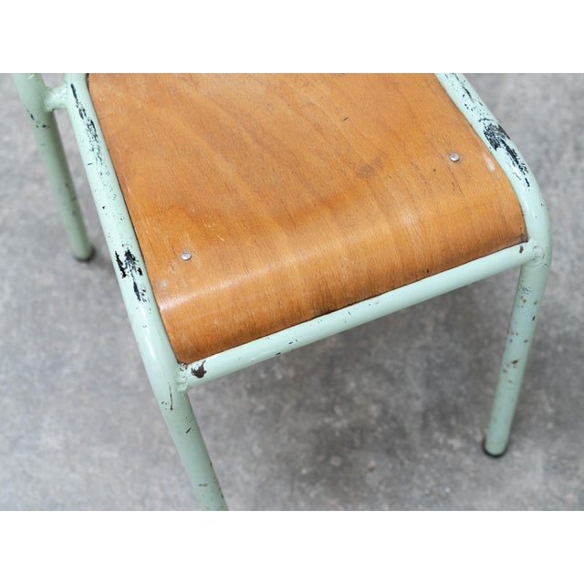 Turquoise Turquoise Mobiltube School Chairs, 1950s, Set of 6 For Sale - Image 8 of 10
